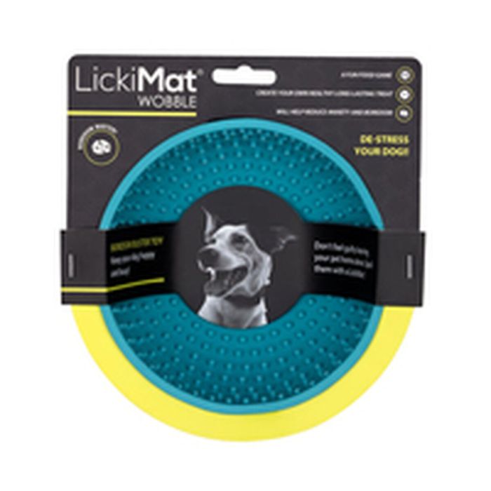 Mangeoire pour chiens Lickimat Wobble Turquoise Caoutchouc 1 Mangeoire pour chiens Lickimat Wobble Turquoise Caoutchouc 1