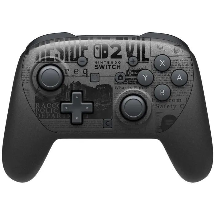Nintendo Manette Switch Pro 2 pour Nintendo Switch 2 - Édition Resident Evil Requiem, Contrôleur avec vibrations HD 2, gyroscope, bouton C et audio