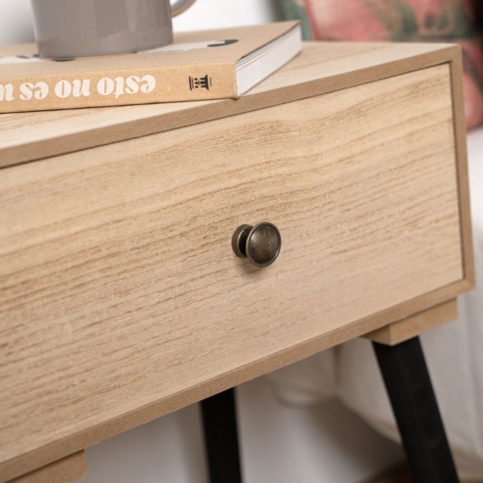 Table de Nuit Vinthera Moa Acier Naturel 35 x 26 x 50 cm 1 Table de Nuit Vinthera Moa Acier Naturel 35 x 26 x 50 cm 1