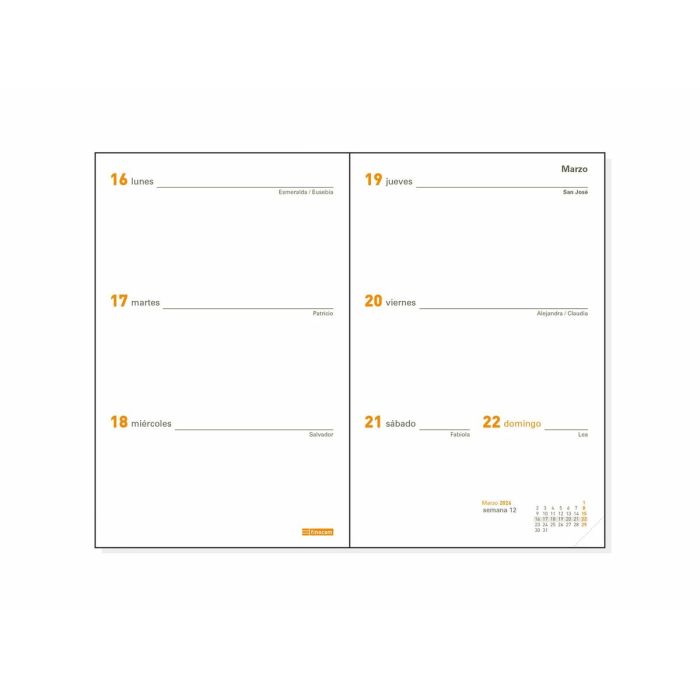 Recharge pour agenda Finocam P394 2026 8,2 x 12,7 cm 2 Recharge pour agenda Finocam P394 2026 8,2 x 12,7 cm 2