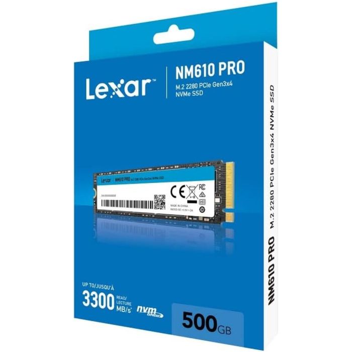 Disque dur Lexar LNM610P500G-RNNNG 500 GB SSD 4 Disque dur Lexar LNM610P500G-RNNNG 500 GB SSD 4