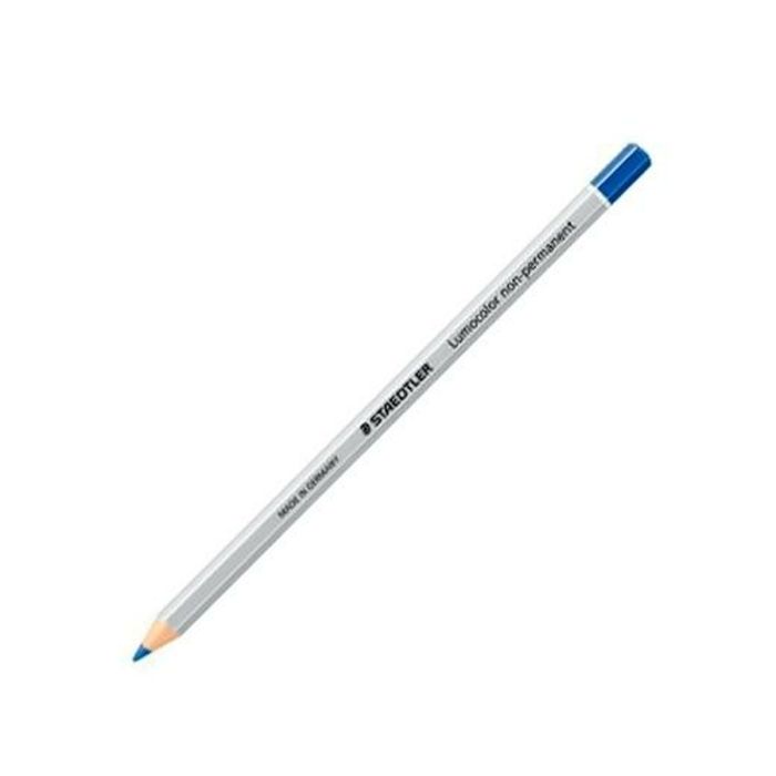 Crayon marqueur Staedtler Lumocolor Non permanent Bleu (12 Unités) 1