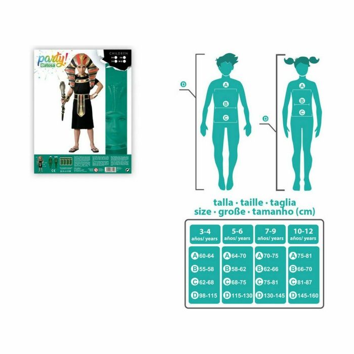 Déguisement pour Enfants Multicouleur Roi Égyptien 1