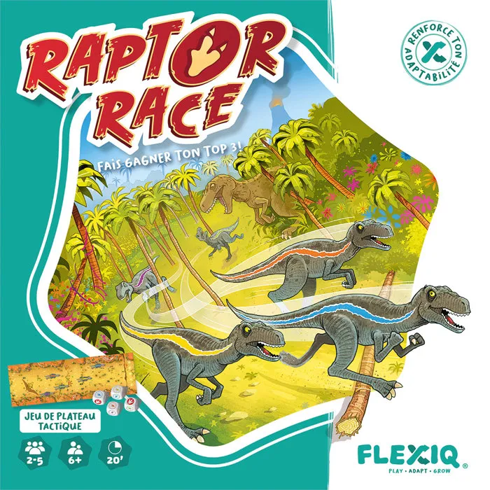 Asmodee - Raptor Race - Jeu d'ambiance de société en français pour 2 à 6 joueurs à partir de 8 ans - Intérieur Asmodee - Raptor Race - Jeu d'ambiance de société en français pour 2 à 6 joueurs à partir de 8 ans - Intérieur