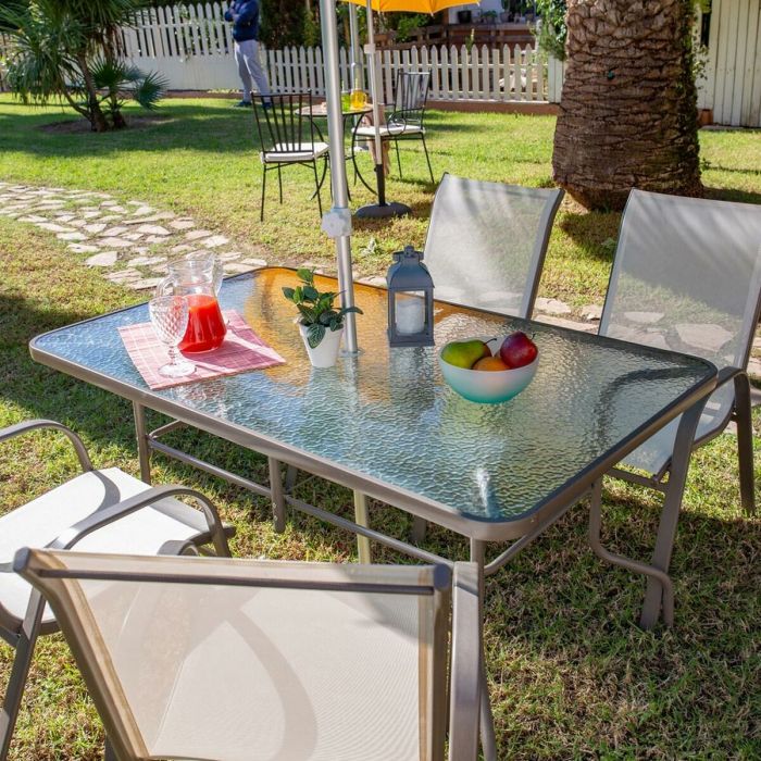 Table de Salle à Manger Clasic Verre Fer 150 x 90 x 72 cm