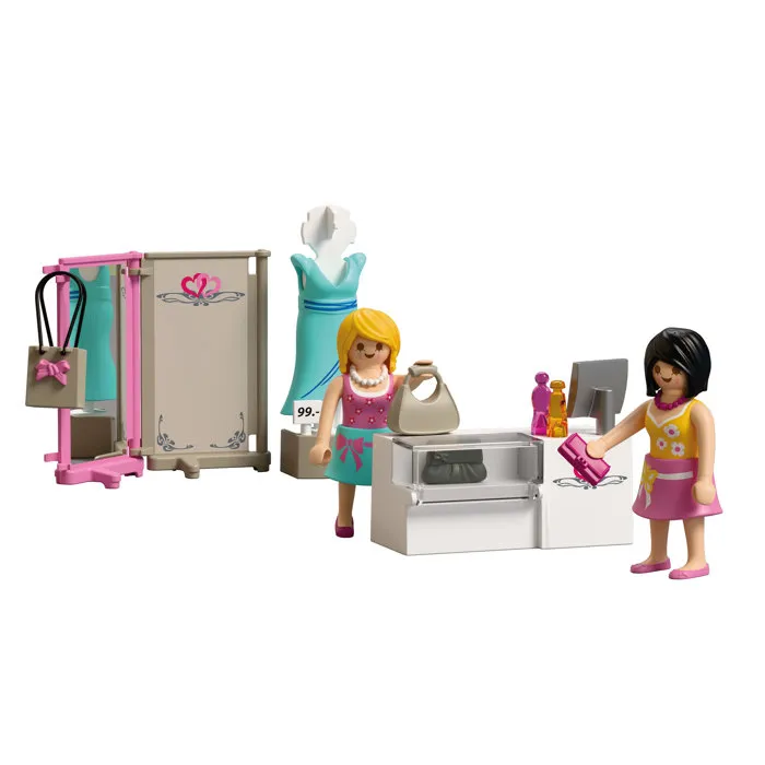 Playmobil 72081 - Boutique de mode My Life Le shopping, Jeu de construction 76 pièces, Enfant à partir de 4 ans