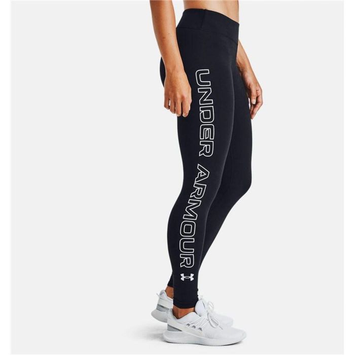 Leggings de Sport pour Femmes Under Armour Favorite Wordmark Noir 2