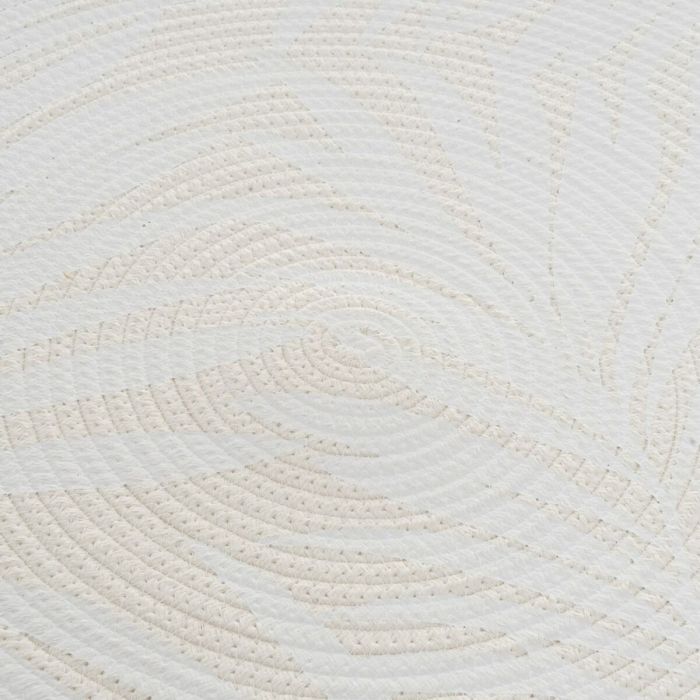 Tapis Blanc Beige 90 x 90 x 0,5 cm 2