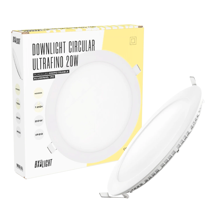 BX3 LIGHT Plaque LED circulaire 20W 2000 lm 6000K 40000H empotrable ou de surface modèle BX3-PL-225-20W-CW - Éclairage intérieur puissant et uniforme BX3 LIGHT Plaque LED circulaire 20W 2000 lm 6000K 40000H empotrable ou de surface modèle BX3-PL-225-20W-CW - Éclairage intérieur puissant et uniforme
