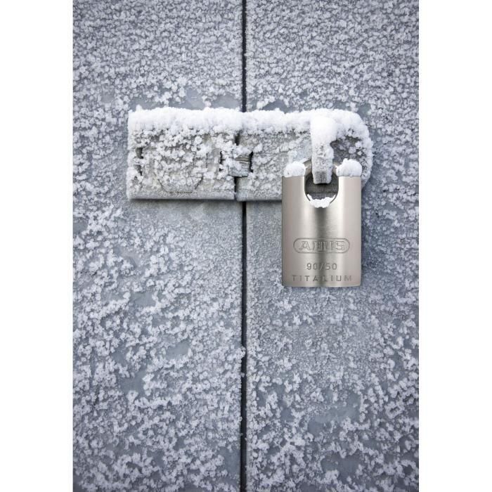 Cadenas - ABUS - 90RK/50 - Anse protégée - Cylindre interchangeable - Protection intempéries 1 Cadenas - ABUS - 90RK/50 - Anse protégée - Cylindre interchangeable - Protection intempéries 1