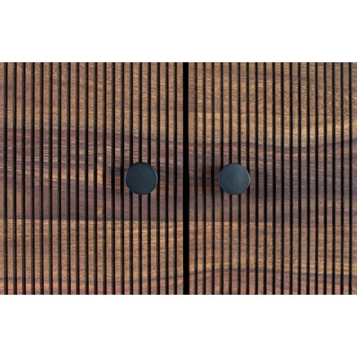 GINER Y COLOMER - Armoire 2 portes en palissandre et bois de manguier avec pieds métal - Brun noir - 150x80x45 cm 3