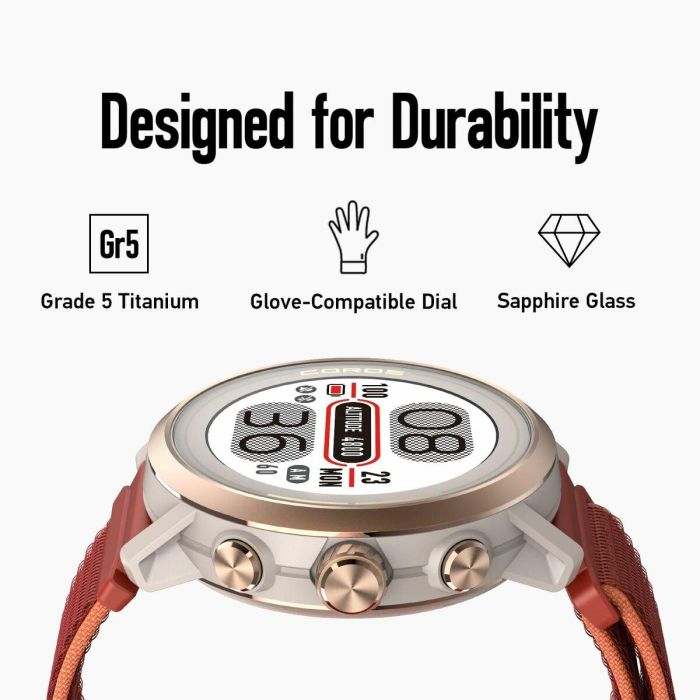 Montre intelligente Coros WAPX2-PNK Noir Rose 1,2" 6 Montre intelligente Coros WAPX2-PNK Noir Rose 1,2" 6