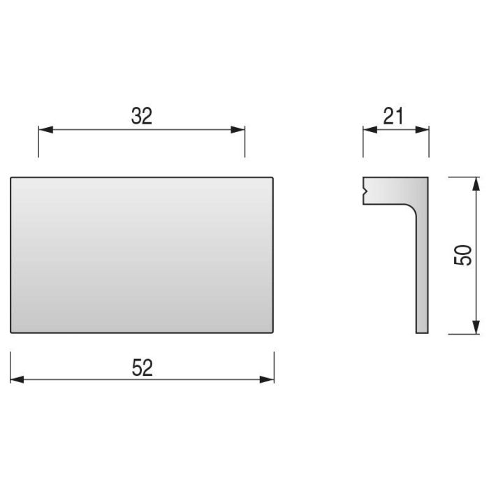 Longo Tirador Extra Longo. Acabado Cromo. Elegir Distancia Entre Centros. Distancia 32 Herrajes Alk 1