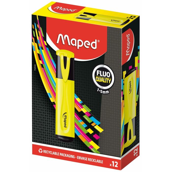 Marqueur fluorescent Maped Peps Classic Jaune (12 Unités) 2