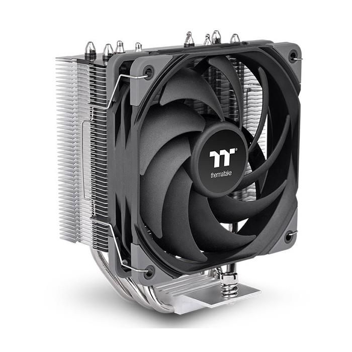 Thermaltake UX400 Refroidisseur d'air processeur, 120 mm, ventilateur 4 broches 700-1800 tr/min, 4 caloducs, TDP 240 W, noir et argent