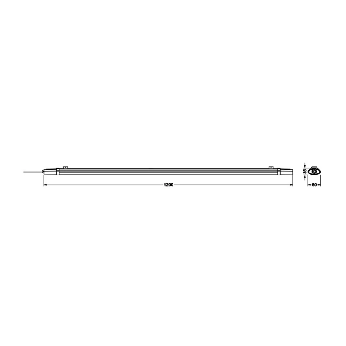 Ledvance LVE-4058075601611 Luminaire Étanche LED 36W 4320Lm 4000K IP65 Blanc Naturel 1