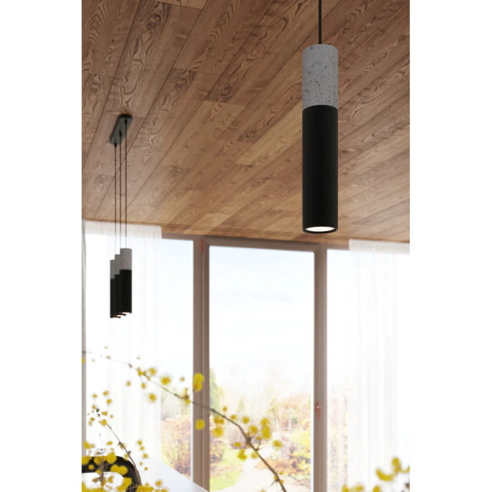 Lampe Suspendue "Pablo" SOL-SL.0650 Béton et Acier Style Moderne Loft 7