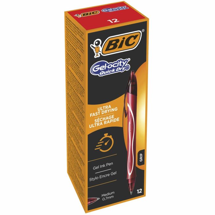 Stylo gel Bic Gel-ocity Quick Dry Bleu 0,7 mm 2