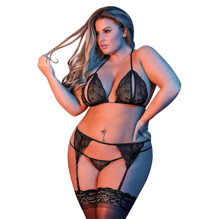 Ensemble de Lingerie Exposed Noir (L/XL) 1 Ensemble de Lingerie Exposed Noir (L/XL) 1
