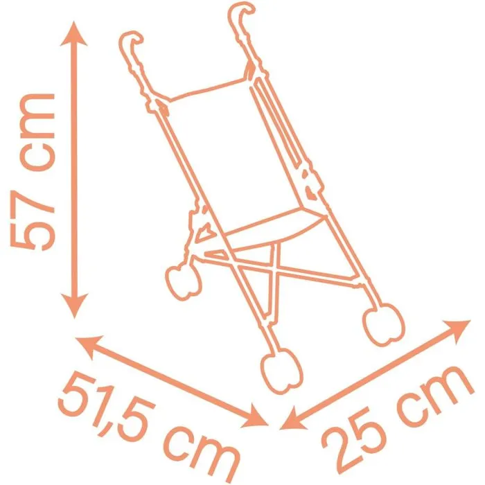 Baby Nurse Poussette Canne Smoby pour Poupon - Léger, Pliable Facilement, Pratique - Convient à partir de 2 ans Baby Nurse Poussette Canne Smoby pour Poupon - Léger, Pliable Facilement, Pratique - Convient à partir de 2 ans