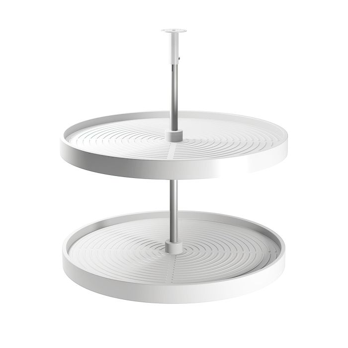 Emuca Jeu de plateaux circulaires Shelvo pour meuble de cuisine, pour module de 800 mm, plastique et aluminium, blanc 0 Emuca Jeu de plateaux circulaires Shelvo pour meuble de cuisine, pour module de 800 mm, plastique et aluminium, blanc 0