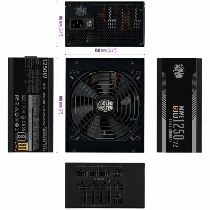 Bloc d’Alimentation Cooler Master Cooler Master ATX 80 Plus Gold 9