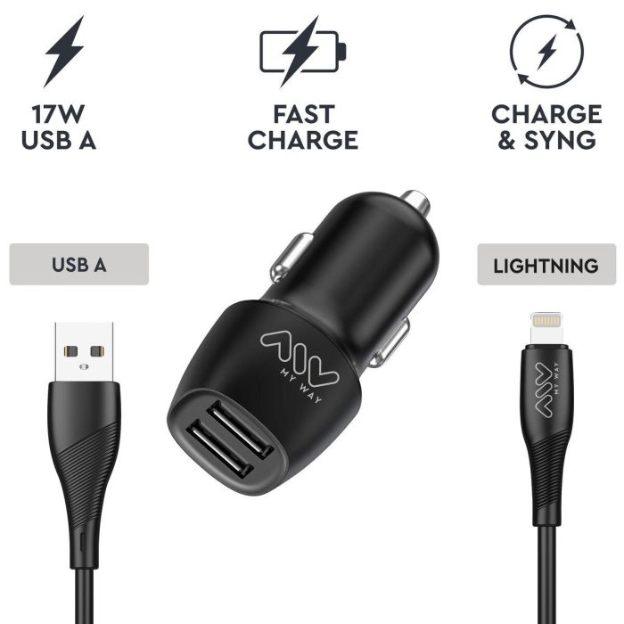 Chargeur de voiture Myway Noir 4