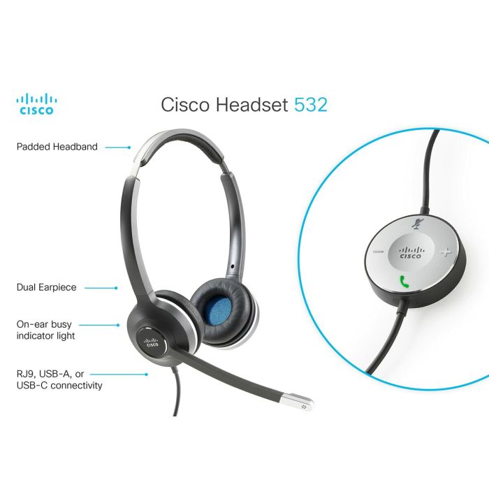 Téléphone IP CISCO CP-HS-W-532-RJ= 3