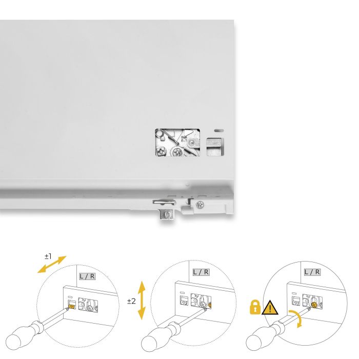 Emuca Tiroir extérieur Protone 30kg , coulisses à sortie totale et fermeture amortie, hauteur 178mm, profondeur 400mm, Acier, Peint en blanc 5