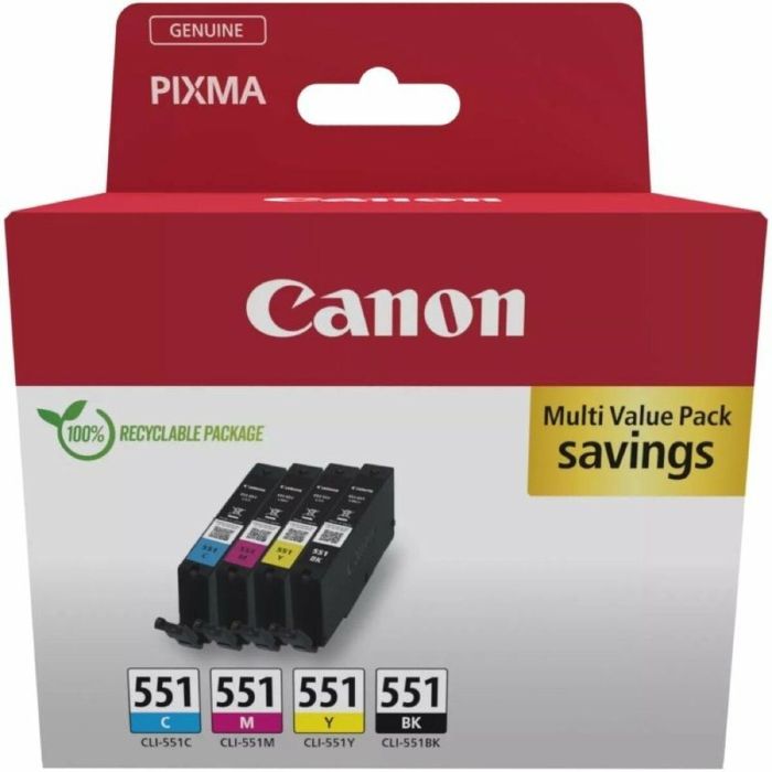 Canon CLI-551 6509B015 Multipack 4 cartouches d'encre BKMCY d'origine