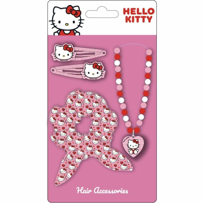 Accessoires pour les Cheveux Hello Kitty Rose 4 Pièces 2 Accessoires pour les Cheveux Hello Kitty Rose 4 Pièces 2