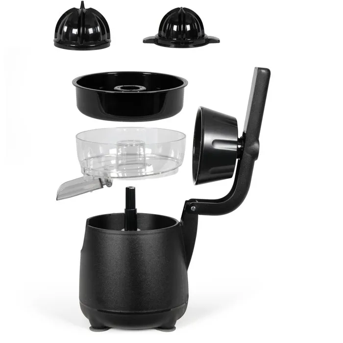 Livoo DOD211N Presse-agrumes électrique à bras, 120 W, Noir, avec grand et petit cônes, bec verseur anti-gouttes, nettoyage facile