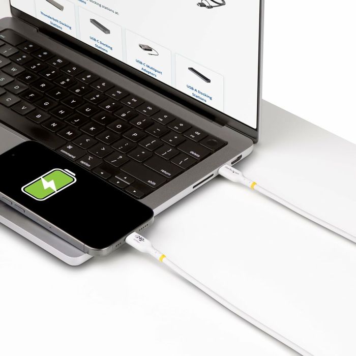 Câble USB Startech USB2EPR2MW Blanc 2 m 4 Câble USB Startech USB2EPR2MW Blanc 2 m 4