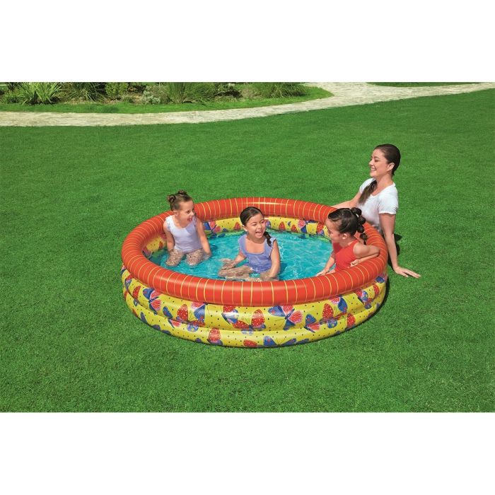 Bestway Piscine Gonflable Enfant 3 Anneaux Papillons 168x38cm +2 Ans Jardin 51202 1