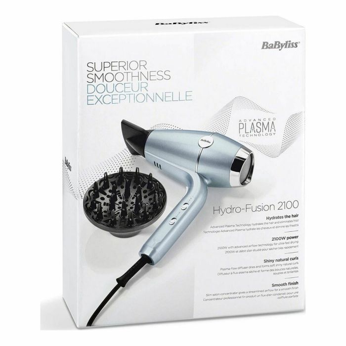 Sèche-cheveux Babyliss D773DE 2100 W Bleu Métallisé 2 Sèche-cheveux Babyliss D773DE 2100 W Bleu Métallisé 2