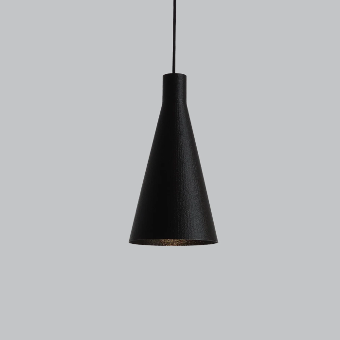 Lampe Suspendue Shu Noir, Cable Noir Pour Cuisine, Chambre, Bureau