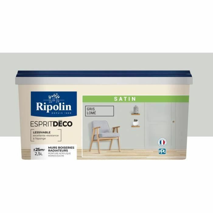 Peinture d'Apprêt Ripolin Gris Satiné 2,5 L 5 Peinture d'Apprêt Ripolin Gris Satiné 2,5 L 5