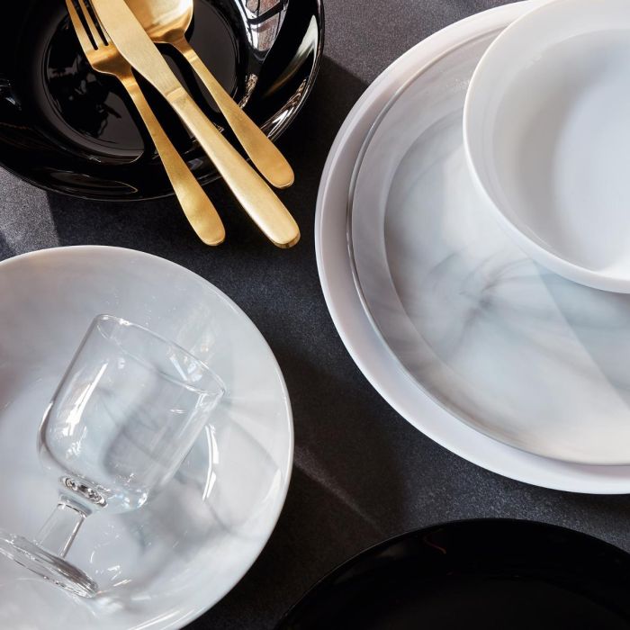 Vajilla Opal Diwali Granit Marb Luminarc 18 Piezas - 6 Personas 4