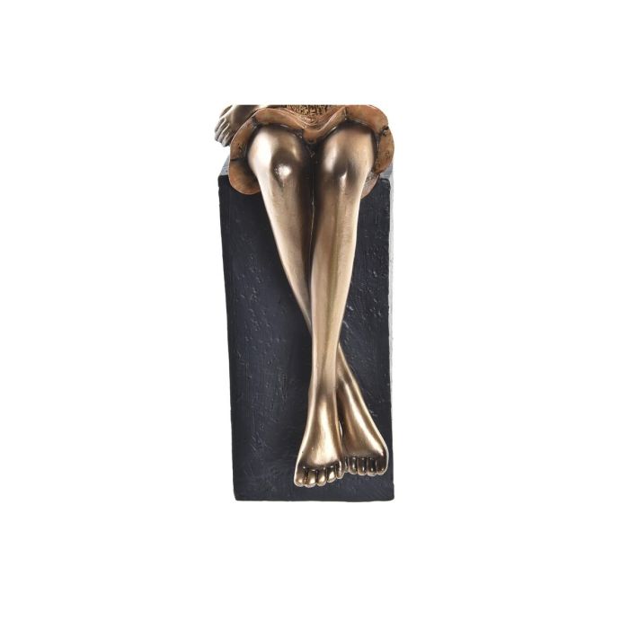 Figurine Décorative DKD Home Decor 9 x 10 x 35 cm Femme Rouge Doré Turquoise (2 Unités) 1