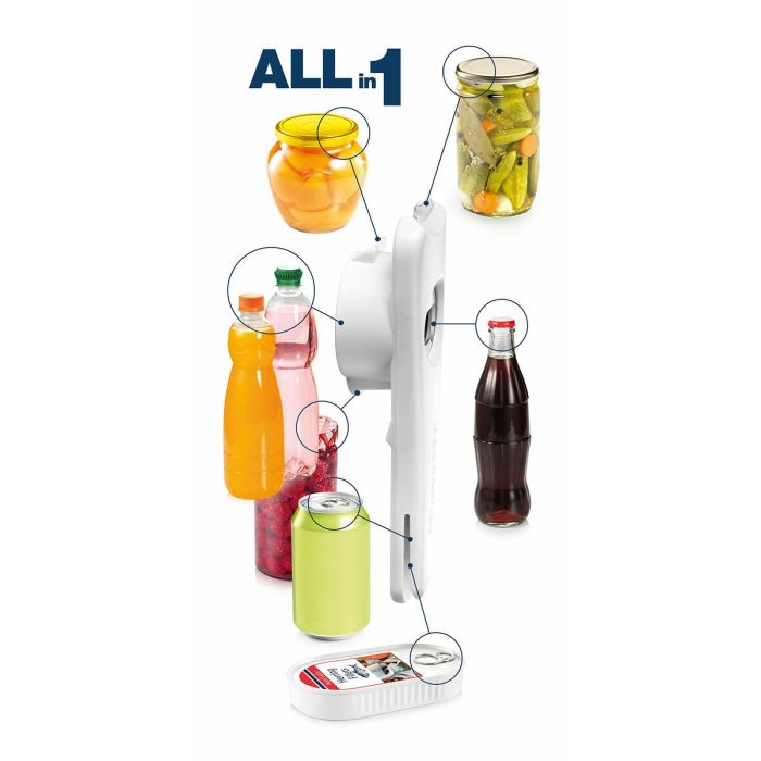 Ouvre-Boîte Multifonction Tescoma Presto Blanc Acier 10