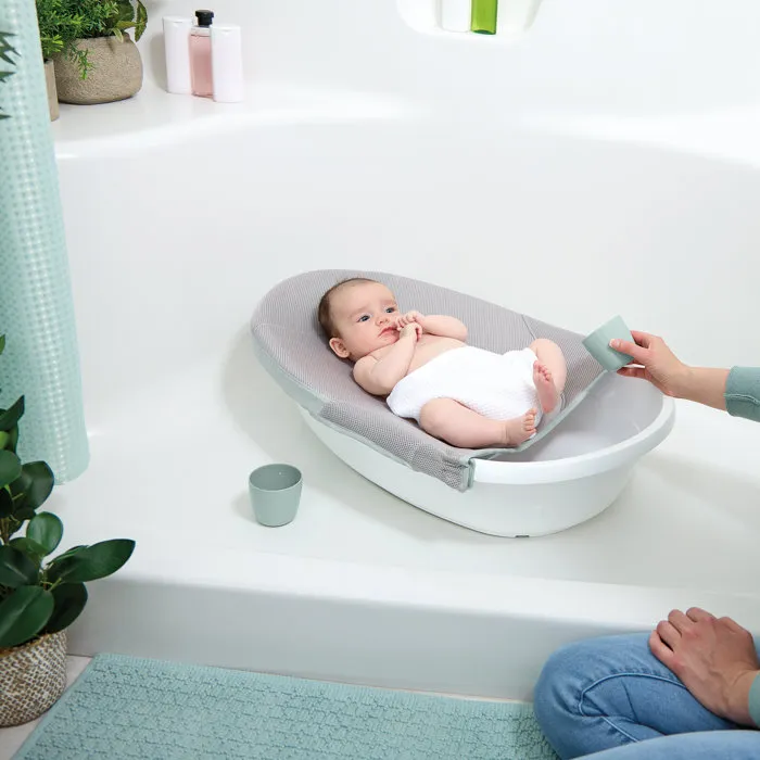 Ingenuity Baignoire bébé évolutive 4 en 1 'Room to Soak' extra-large avec transat hamac lavable et support siège de maintien 0-24 mois, bouchon de vidange Ingenuity Baignoire bébé évolutive 4 en 1 'Room to Soak' extra-large avec transat hamac lavable et support siège de maintien 0-24 mois, bouchon de vidange