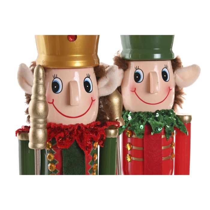 Décorations de Noël Home ESPRIT Multicouleur Casse-Noisette Elfe 11 x 10 x 54 cm (2 Unités) 3