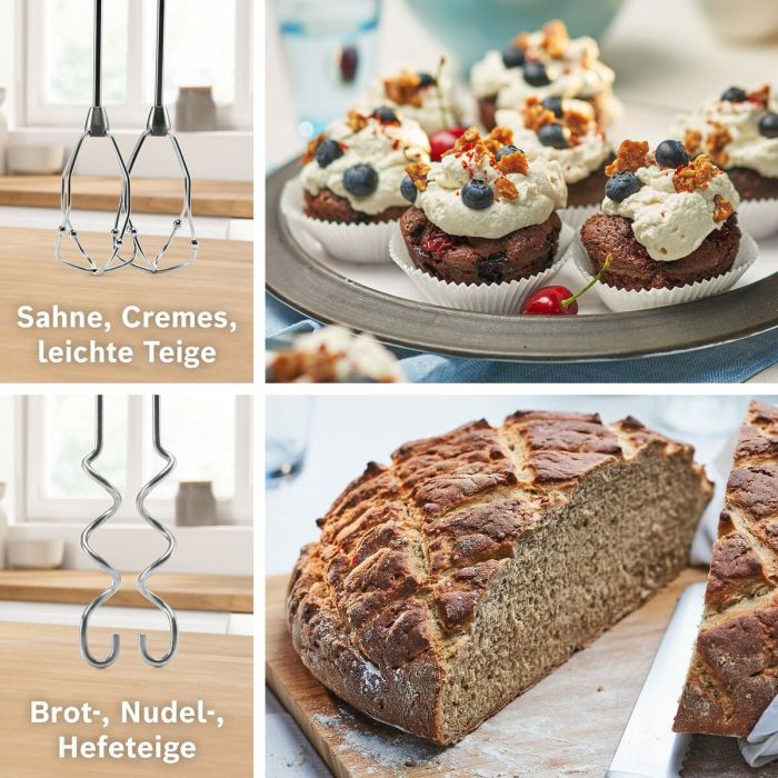 Mixeur/mélangeur de pâte BOSCH MFQ40303 Rouge 500 W 3 Mixeur/mélangeur de pâte BOSCH MFQ40303 Rouge 500 W 3