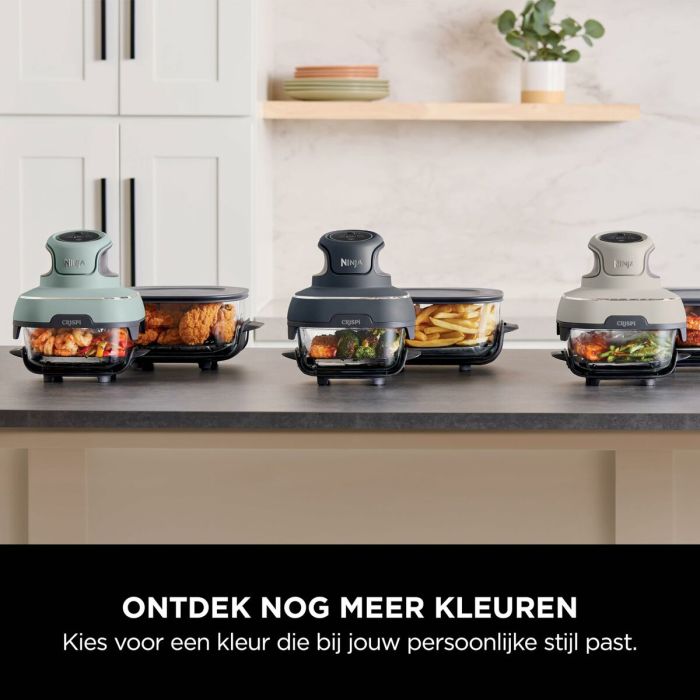 Friteuse à Air NINJA CRISPI Vert 1700 W 3,8 L 8 Friteuse à Air NINJA CRISPI Vert 1700 W 3,8 L 8