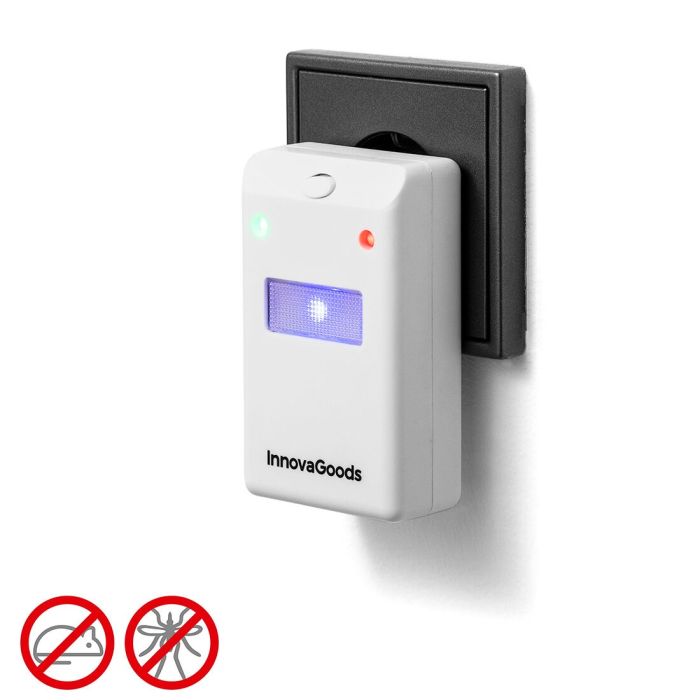 Répulsif à Ultrasons Anti-nuisibles avec LED Killekt Duo InnovaGoods 2 Unités 3 Répulsif à Ultrasons Anti-nuisibles avec LED Killekt Duo InnovaGoods 2 Unités 3