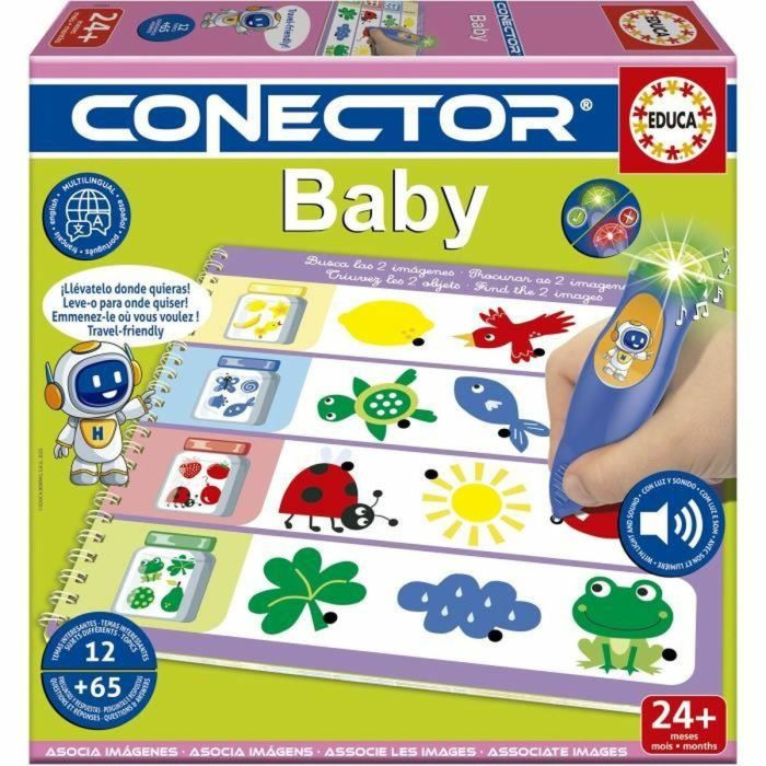 Educa Jeu Éducatif Conector Baby 65 Questions 12 Thèmes Format Livre À Partir de 2 Ans EDU8412668203945