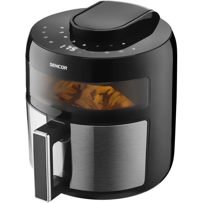 Sencor SFR 5010BK - Friteuse sans huile (Airfryer) 5 litres, 1500 W, 8 programmes, écran tactile LED, 60-200°C, Noir Sencor SFR 5010BK - Friteuse sans huile (Airfryer) 5 litres, 1500 W, 8 programmes, écran tactile LED, 60-200°C, Noir