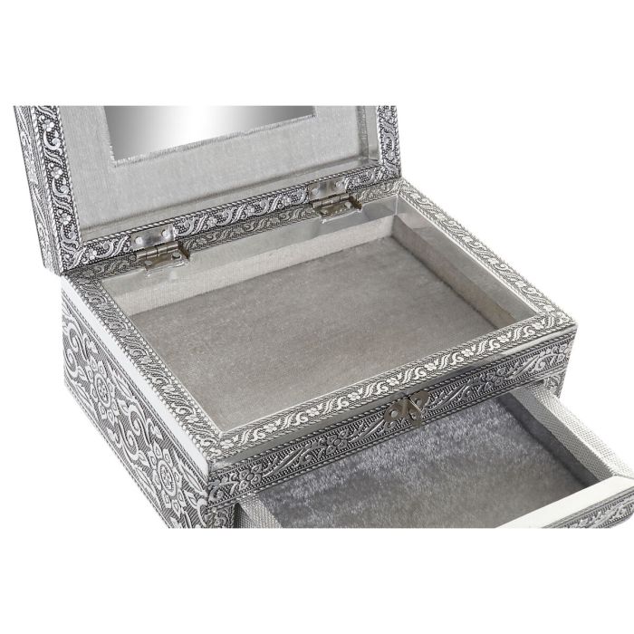 Boîte à bijoux Home ESPRIT Argenté Naturel Bois Aluminium 17,5 x 12,5 x 8,5 cm 3 Boîte à bijoux Home ESPRIT Argenté Naturel Bois Aluminium 17,5 x 12,5 x 8,5 cm 3