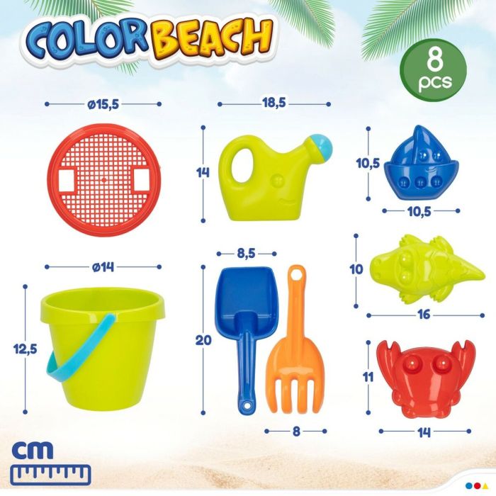 Set de jouets de plage Colorbaby polypropylène (18 Unités) 1 Set de jouets de plage Colorbaby polypropylène (18 Unités) 1