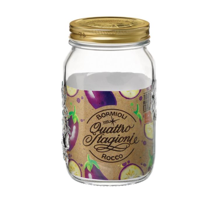 Tarro Conserva Vidrio Quattro Stagioni Bormioli Rocco 100 cL (12 Unidades) 2